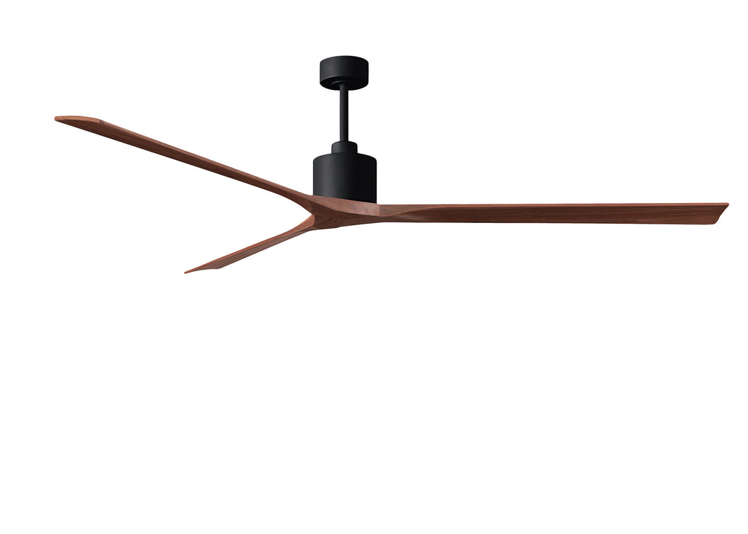 Matthews Fan Company Nan XL NKXL-BK-WA-90 Ceiling Fan - Matte Black, Walnut/