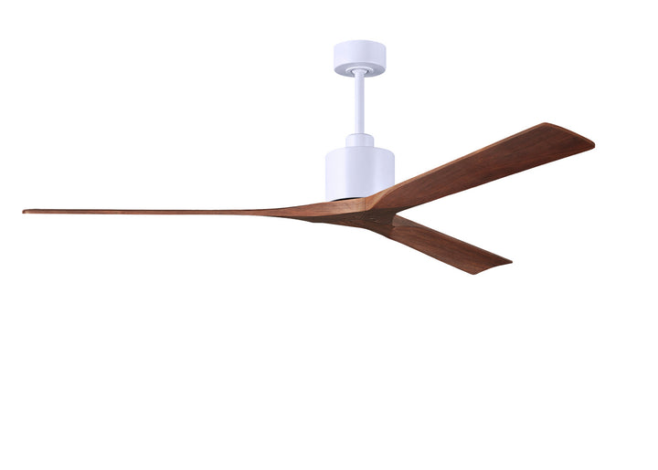 Matthews Fan Company Nan XL NKXL-MWH-WA-72 Ceiling Fan - Matte White, Walnut/