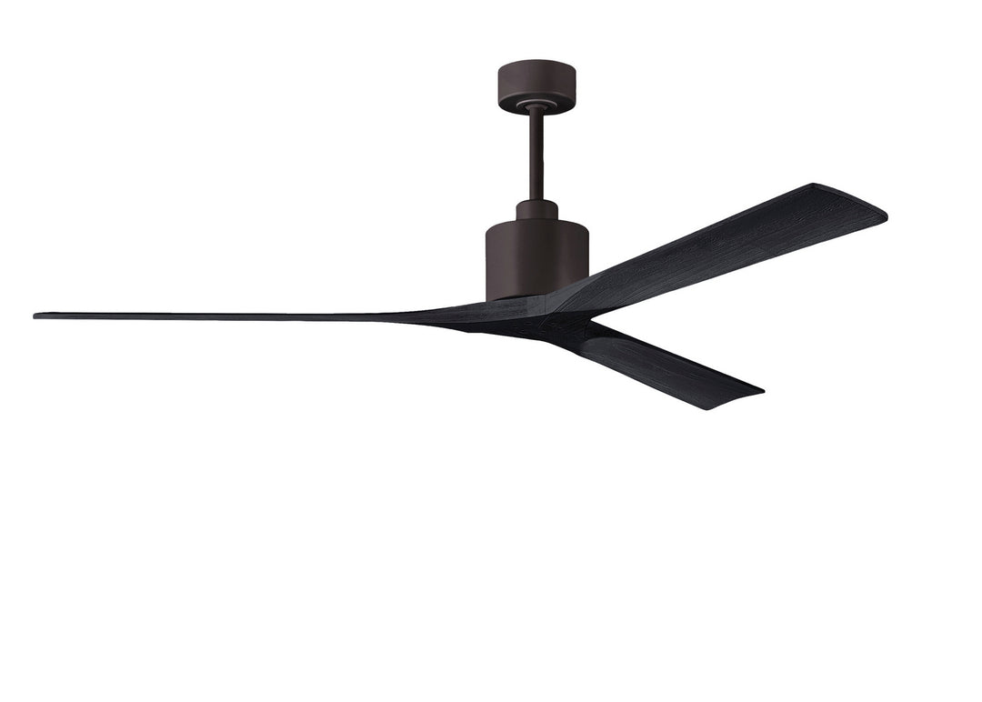 Matthews Fan Company Nan XL NKXL-TB-BK-72 Ceiling Fan - Textured Bronze, Matte Black/