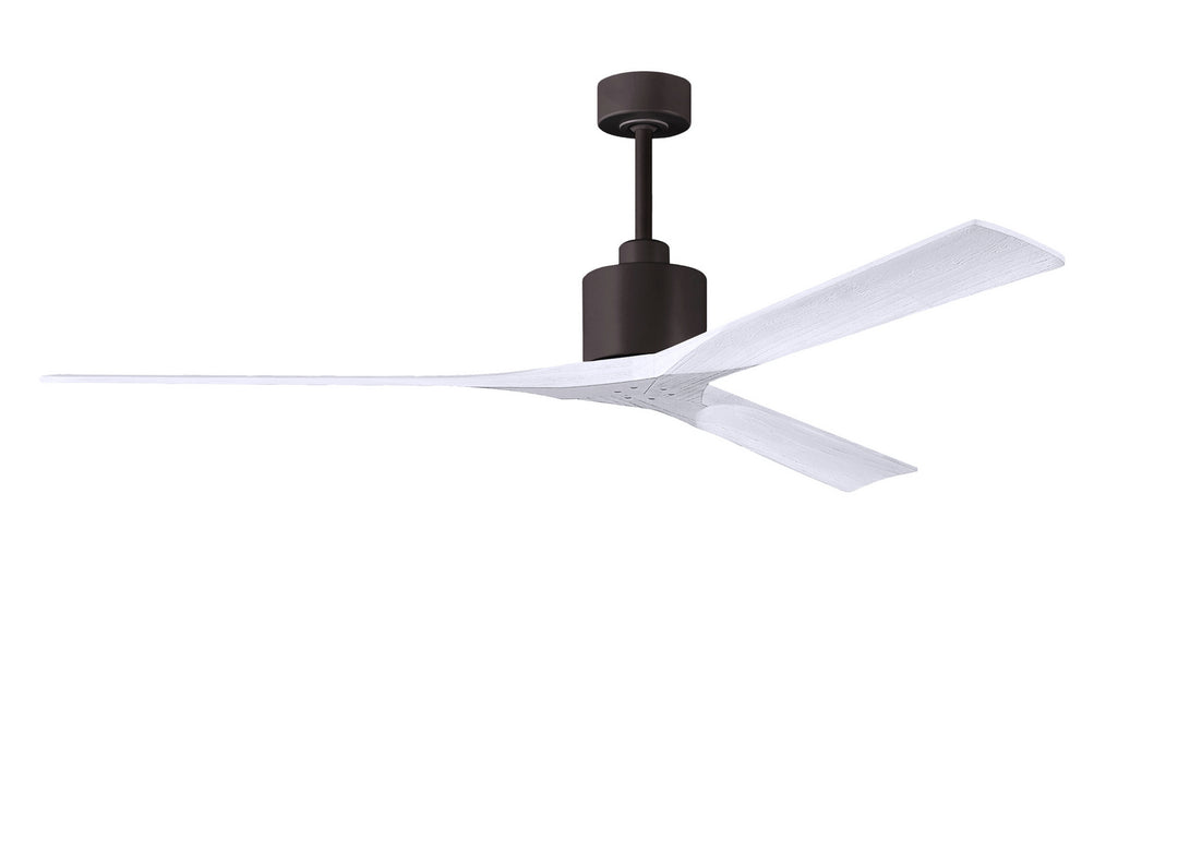 Matthews Fan Company Nan XL NKXL-TB-MWH-72 Ceiling Fan - Textured Bronze, Matte White/