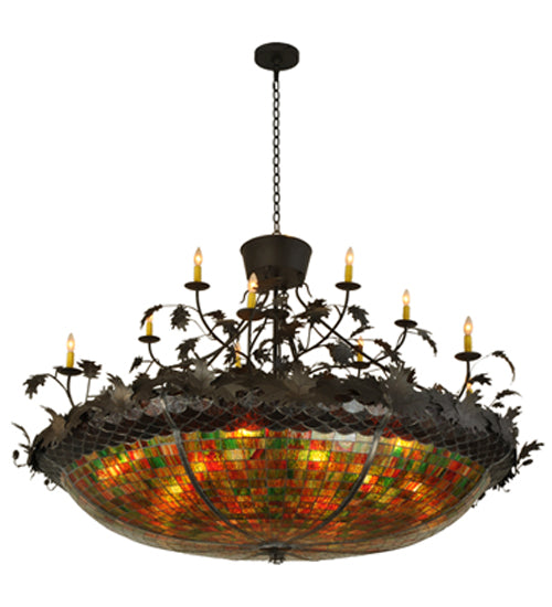 Meyda Tiffany Greenbriar Oak 119540 Chandelier Light - Oil Rubbed Bronze
