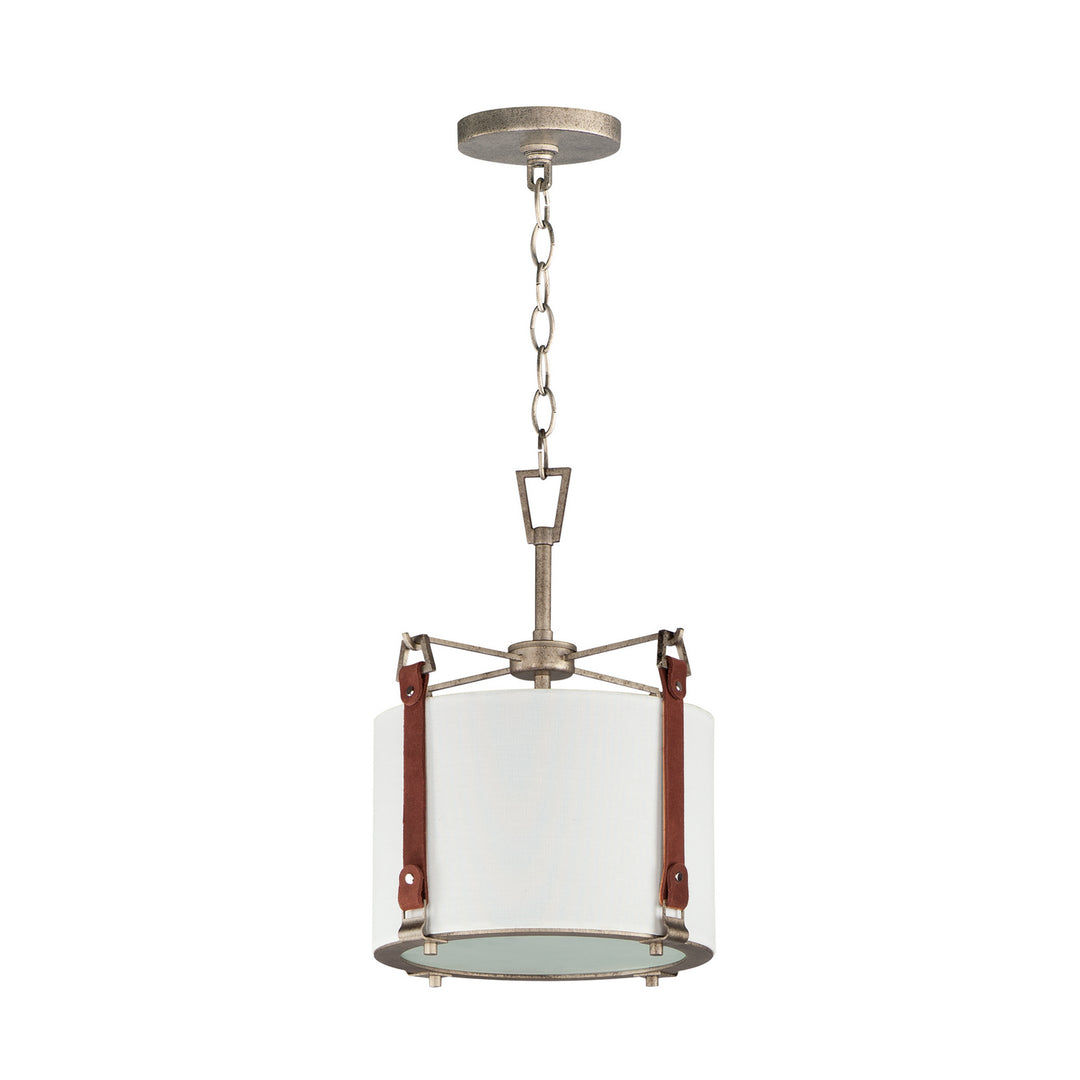 Maxim Sausalito 16133FTWZBSD Pendant Light - Weathered Zinc / Brown Suede