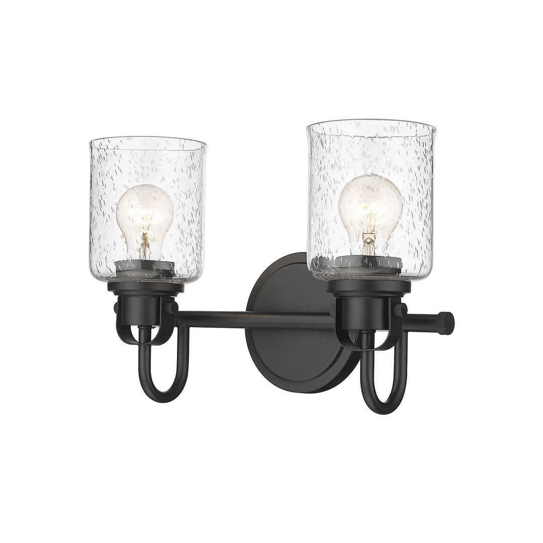 Z-Lite Kinsley 340-2V-MB Bath Vanity Light 15 in. wide - Matte Black