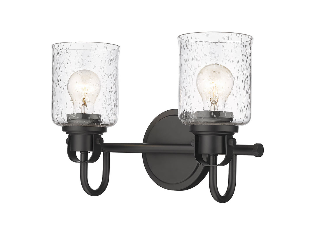 Z-Lite Kinsley 340-2V-MB Bath Vanity Light 15 in. wide - Matte Black