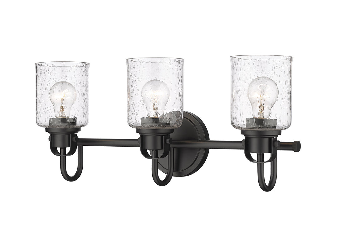 Z-Lite Kinsley 340-3V-MB Bath Vanity Light 22 in. wide - Matte Black