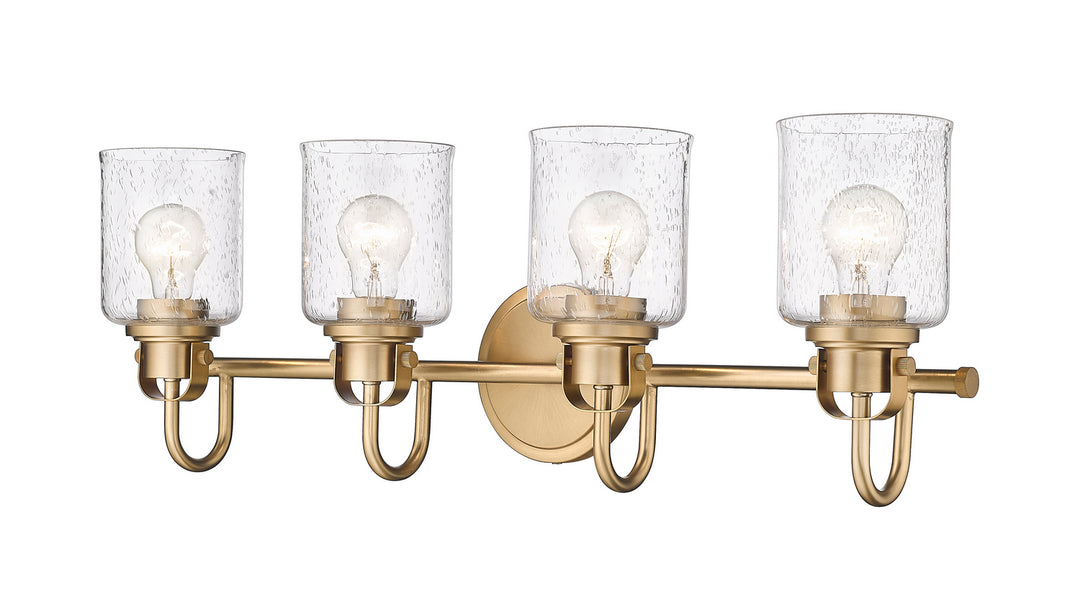 Z-Lite Kinsley 340-4V-HG Bath Vanity Light 28 in. wide - Heirloom Gold