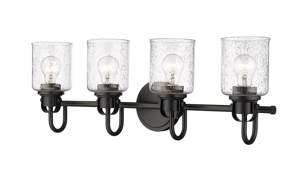 Z-Lite Kinsley 340-4V-MB Bath Vanity Light 28 in. wide - Matte Black