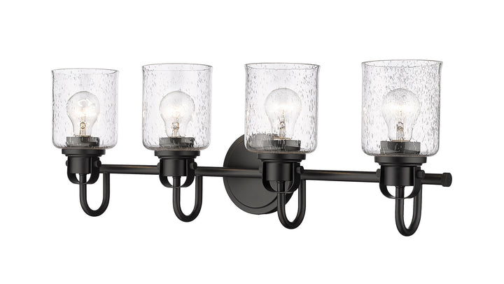 Z-Lite Kinsley 340-4V-MB Bath Vanity Light 28 in. wide - Matte Black