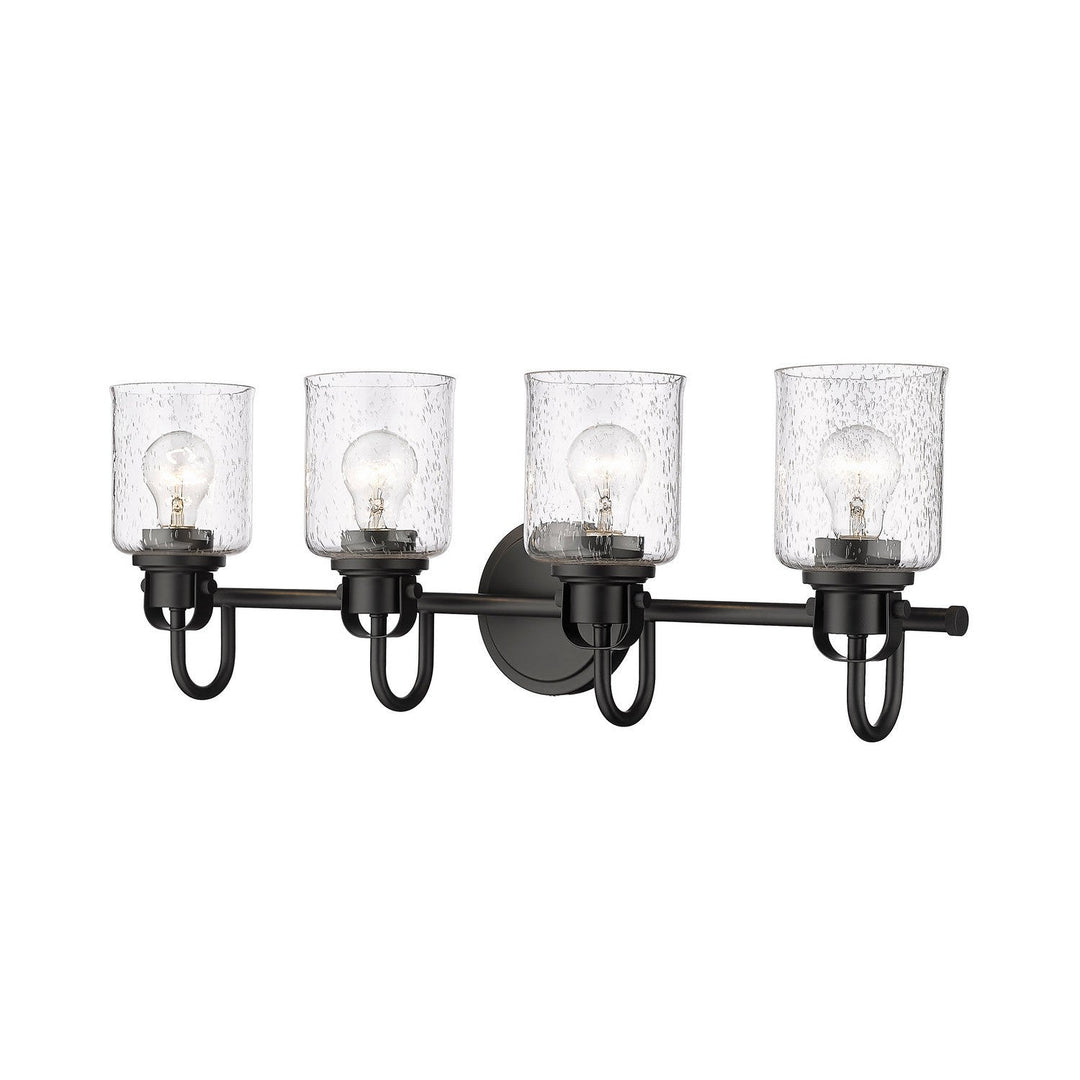 Z-Lite Kinsley 340-4V-MB Bath Vanity Light 28 in. wide - Matte Black