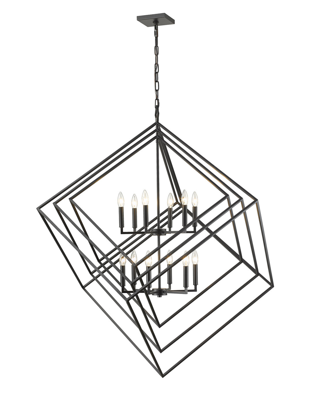 Z-Lite Euclid 457-12MB Pendant Light - Matte Black