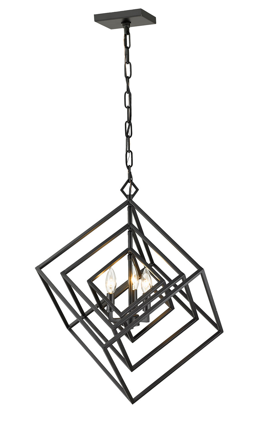 Z-Lite Euclid 457-3MB Pendant Light - Matte Black