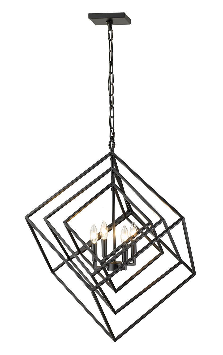 Z-Lite Euclid 457-4MB Pendant Light - Matte Black