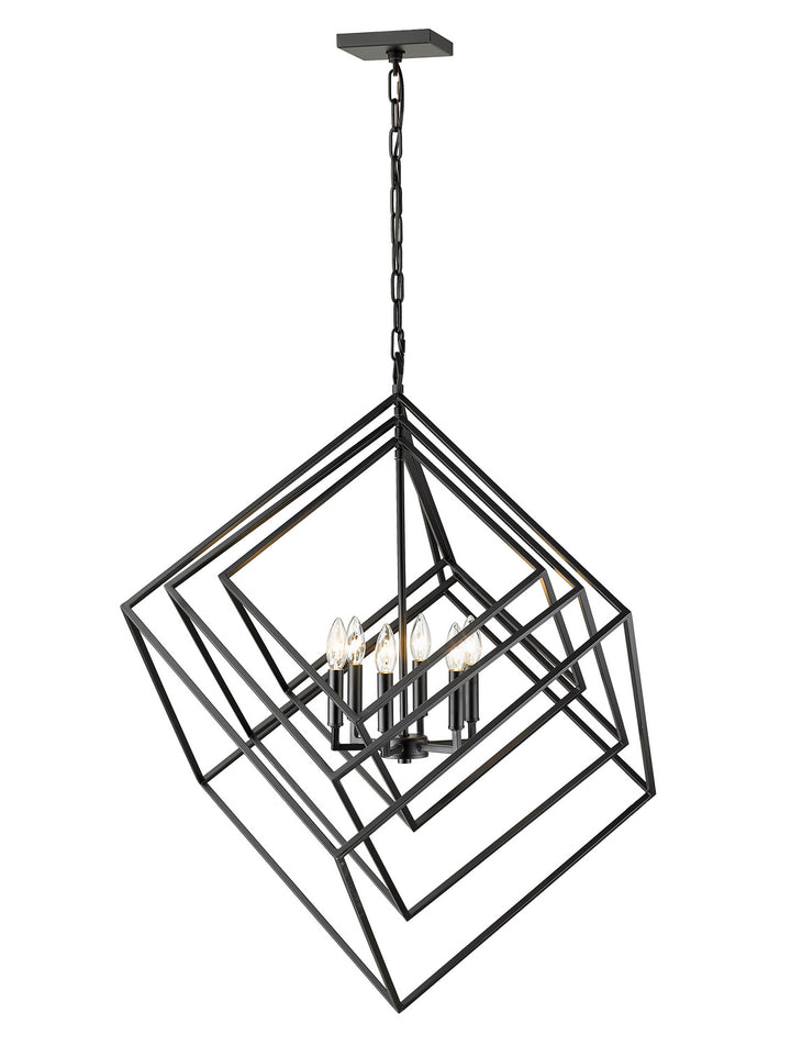 Z-Lite Euclid 457-6MB Pendant Light - Matte Black