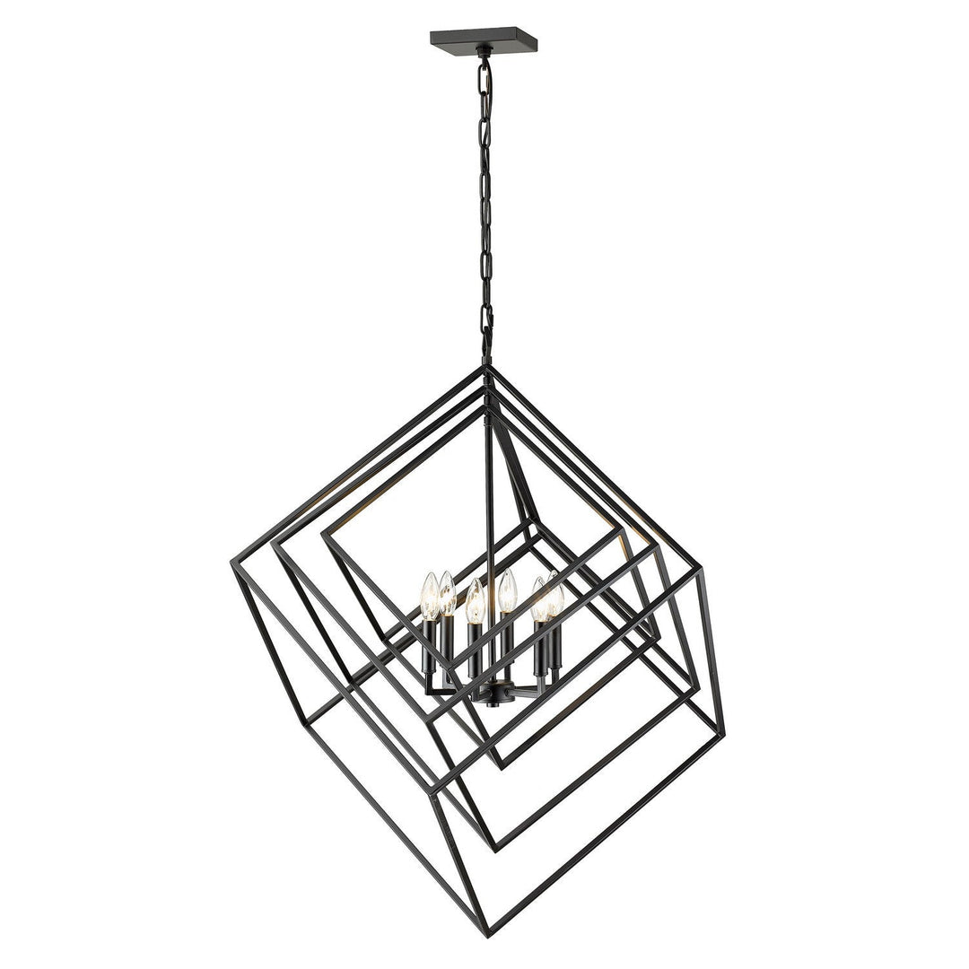 Z-Lite Euclid 457-6MB Pendant Light - Matte Black