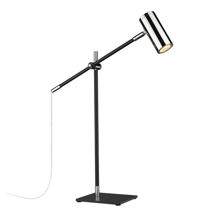 Z-Lite Lighting 814TL-MB-PN  Calumet Lamp Matte Black/Polished Nickel