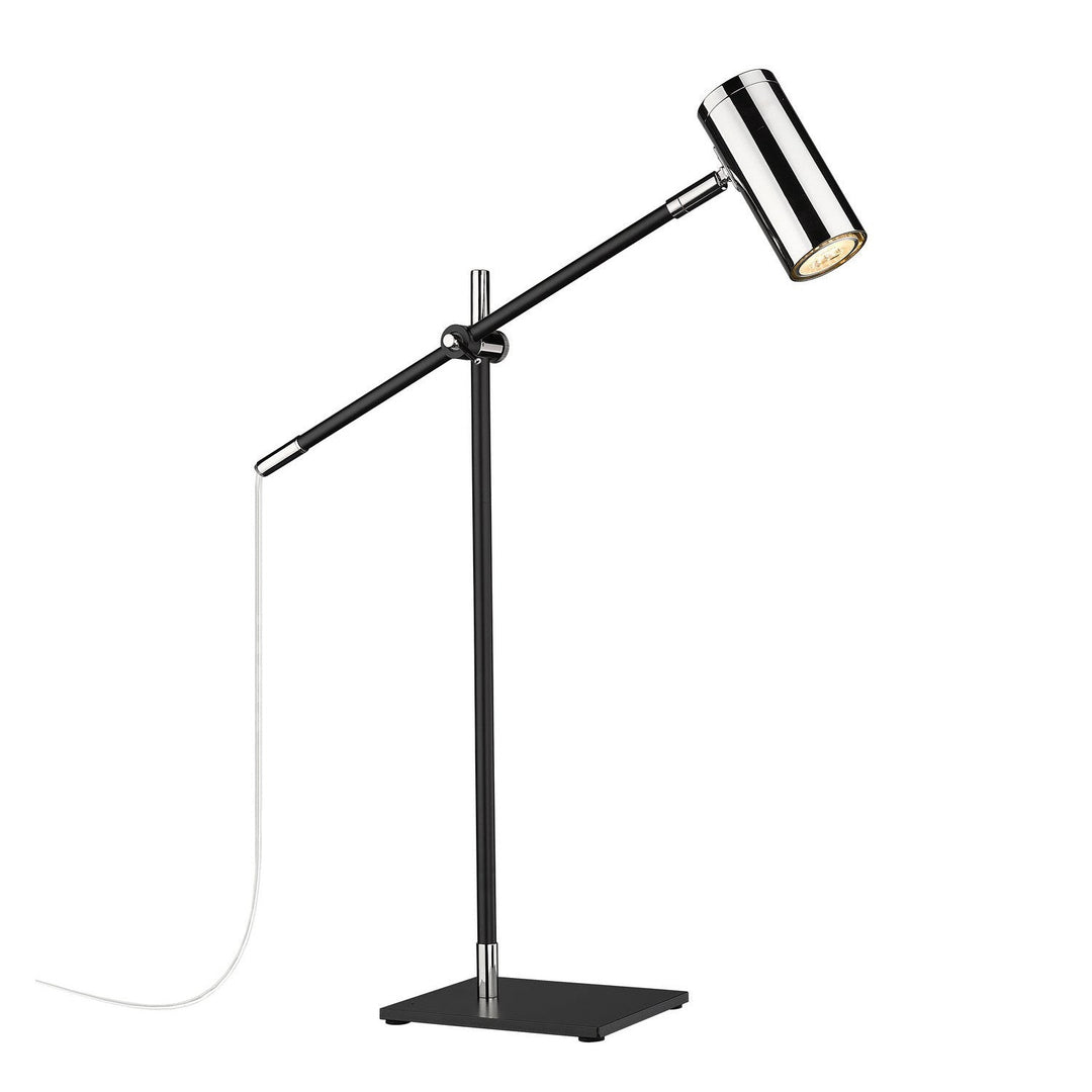 Z-Lite Lighting 814TL-MB-PN  Calumet Lamp Matte Black/Polished Nickel