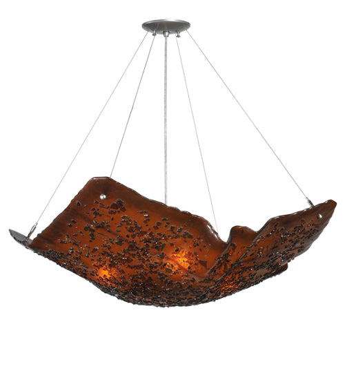Meyda Tiffany Metro Fusion 119569 Pendant Light - Amber/Amber Green Black Frit