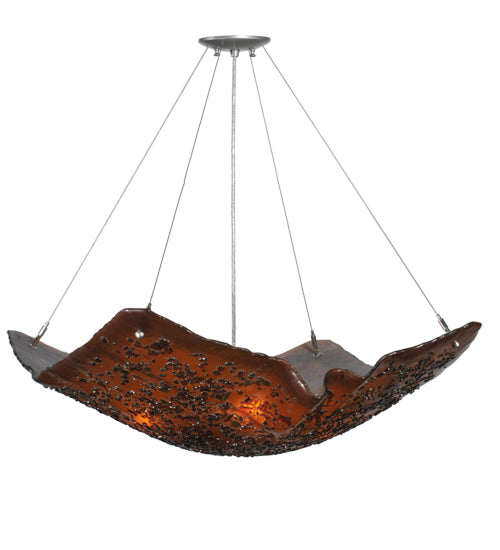 Meyda Tiffany Metro Fusion 119569 Pendant Light - Amber/Amber Green Black Frit