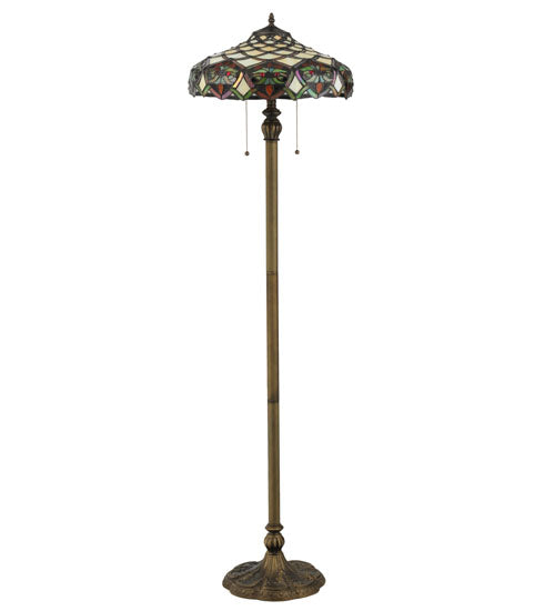 Meyda Tiffany Lighting 119598 Franco Two Light Floor Lamp Lamp Bronze / Dark