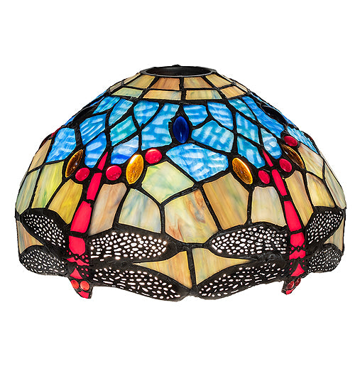 Meyda Tiffany Lighting 119646 Tiffany Hanginghead Dragonfly Shade Lamp Shade Multicolored