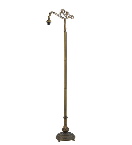 Meyda Tiffany Lighting 119647 Pond Lily One Light Bridge Arm Floorbase Utility Light Bronze / Dark