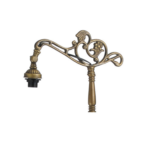 Meyda Tiffany Lighting 119647 Pond Lily One Light Bridge Arm Floorbase Utility Light Bronze / Dark