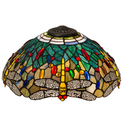 Meyda Tiffany Lighting 119649 Tiffany Hanginghead Dragonfly Shade Lamp Shade Multicolored