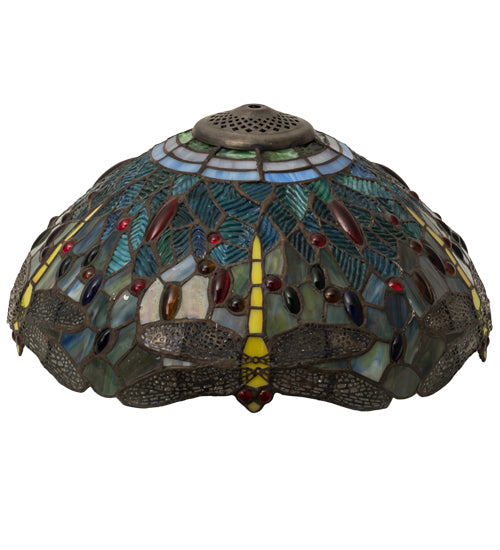 Meyda Tiffany Lighting 119649 Tiffany Hanginghead Dragonfly Shade Lamp Shade Multicolored