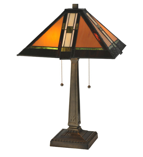 Meyda Tiffany Lighting 119654 Montana Mission Table Lamp Lamp Bronze / Dark