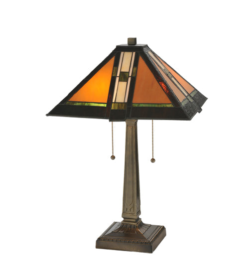 Meyda Tiffany Lighting 119654 Montana Mission Table Lamp Lamp Bronze / Dark