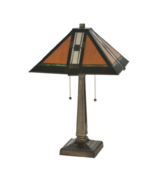 Meyda Tiffany Lighting 119654 Montana Mission Table Lamp Lamp Bronze / Dark