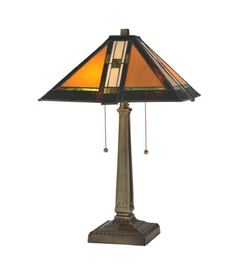 Meyda Tiffany Lighting 119654 Montana Mission Table Lamp Lamp Bronze / Dark