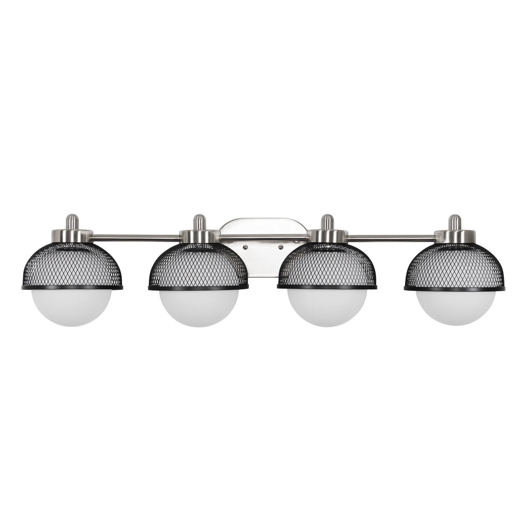 Varaluz Aris 347B04BNBL Bath Vanity Light 36 in. wide - Brushed Nickel/Black