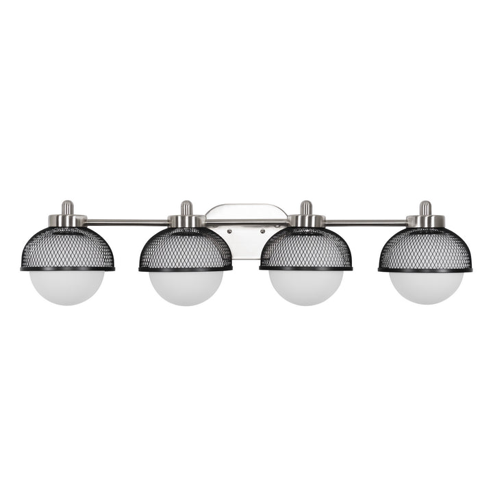 Varaluz Aris 347B04BNBL Bath Vanity Light 36 in. wide - Brushed Nickel/Black