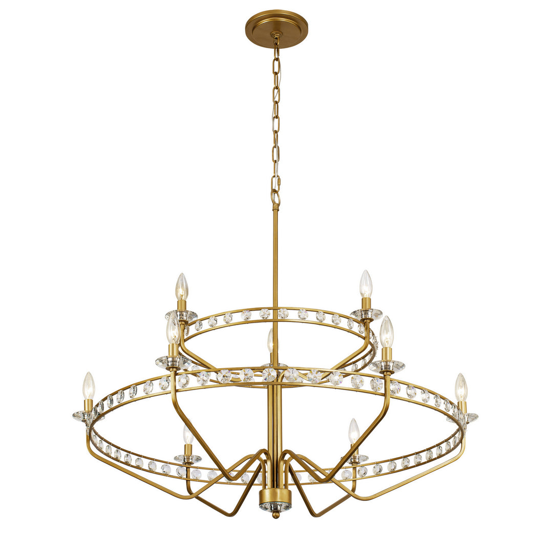 Varaluz Monroe 363C09AG Chandelier Light - Antique Gold