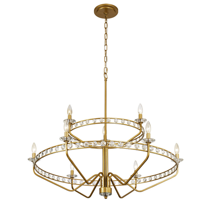 Varaluz Monroe 363C09AG Chandelier Light - Antique Gold
