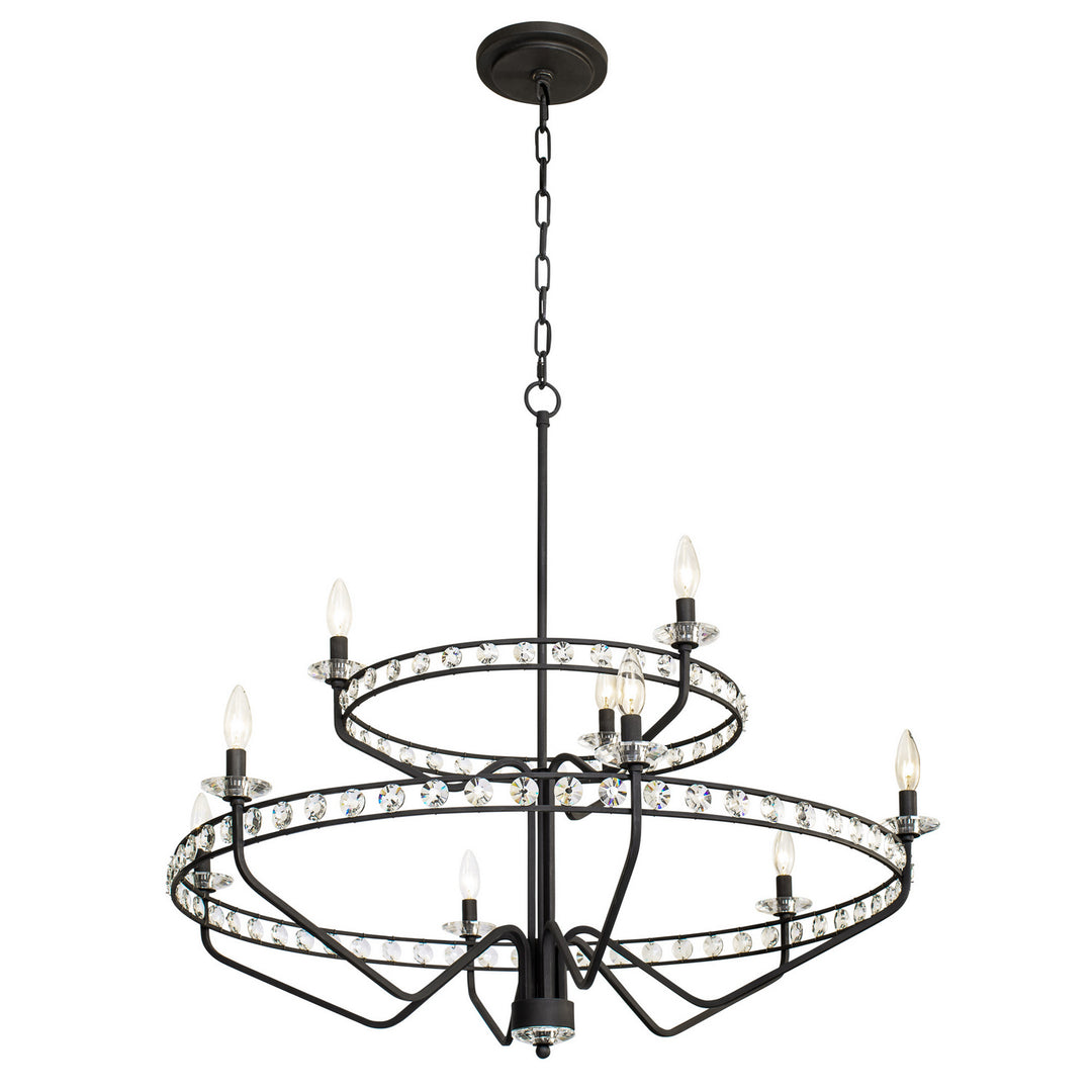 Varaluz Monroe 363C09CB Chandelier Light - Carbon
