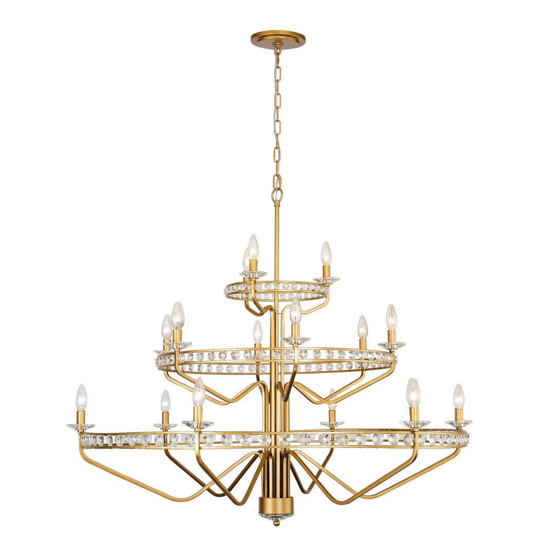 Varaluz Monroe 363C15AG Chandelier Light - Antique Gold