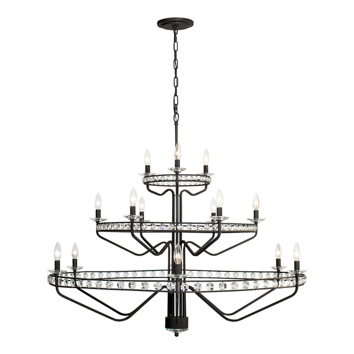 Varaluz Monroe 363C15CB Chandelier Light - Carbon