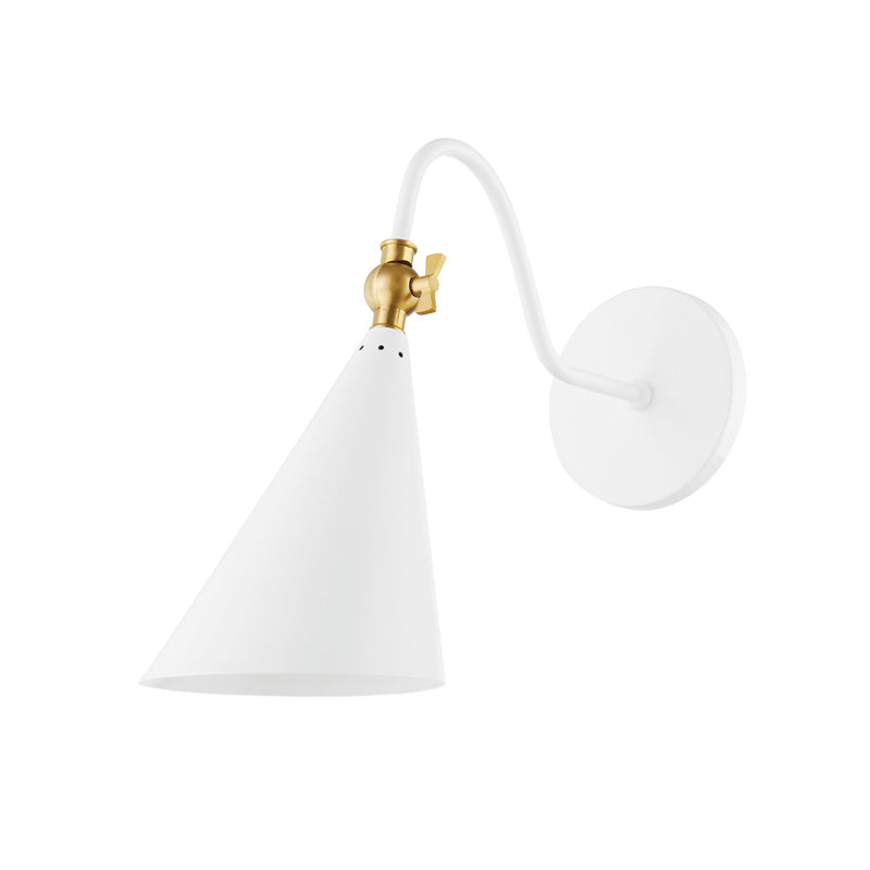 Mitzi Lupe H285101-AGB/SWH Wall Sconce Light - Aged Brass/Soft White