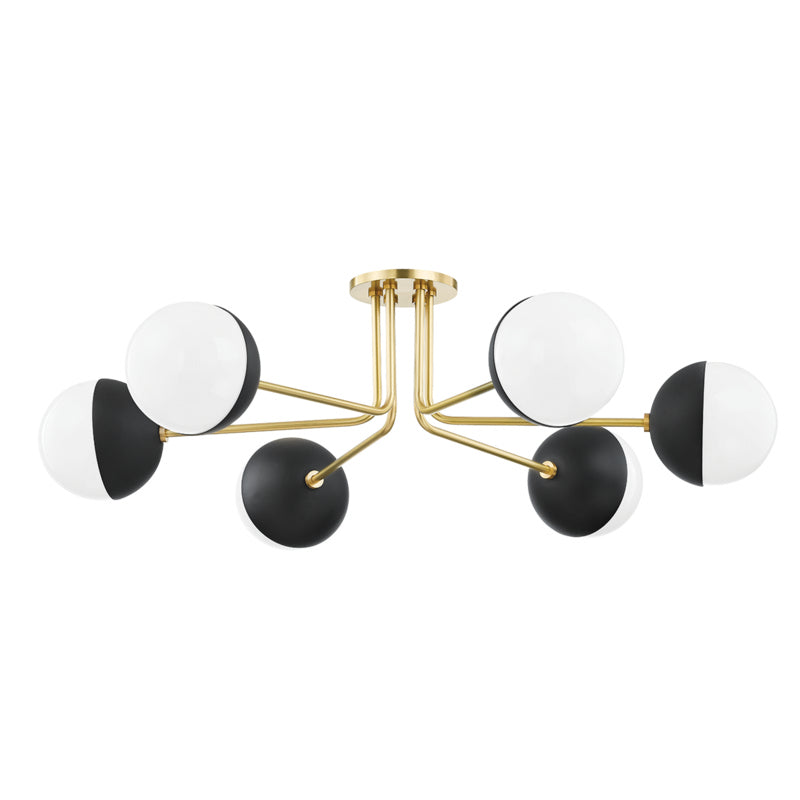 Mitzi Renee H344606-AGB/BK Ceiling Light - Aged Brass/Black