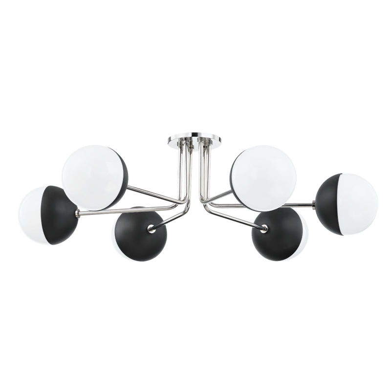 Mitzi Renee H344606-PN/BK Ceiling Light - Polished Nickel/Black