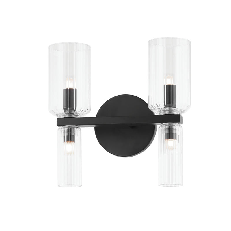 Mitzi Tabitha H384302-SBK Bath Vanity Light 11 in. wide - Soft Black