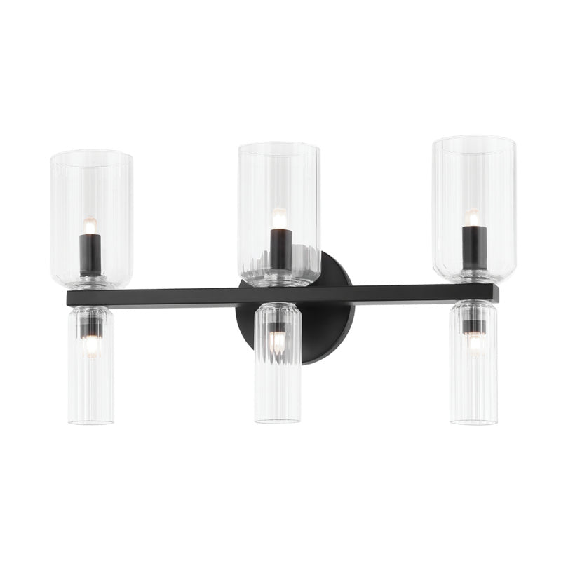 Mitzi Tabitha H384303-SBK Bath Vanity Light 19 in. wide - Soft Black