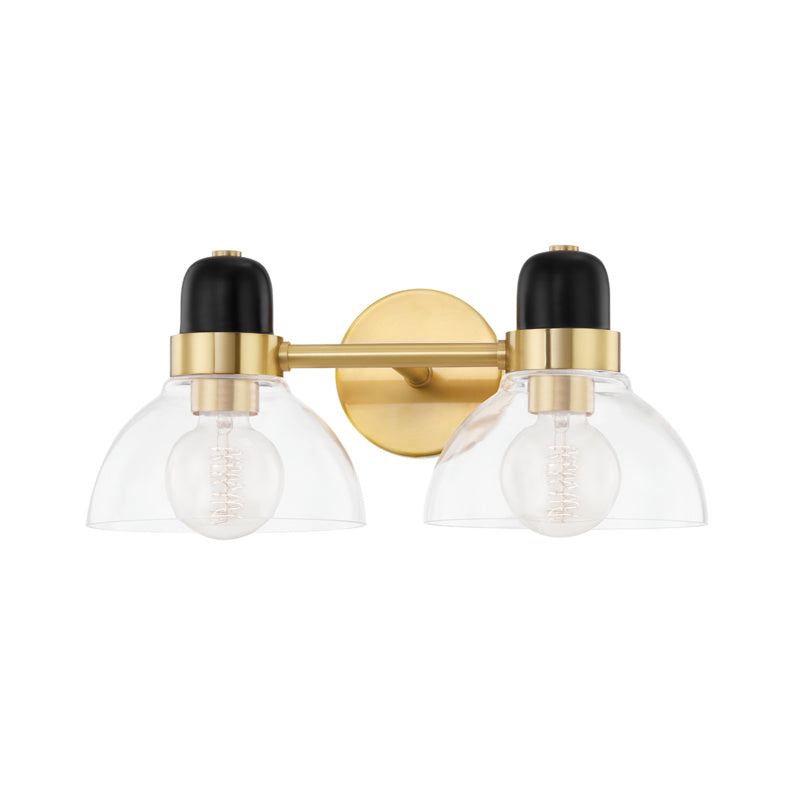 Mitzi Camile H482302-AGB Bath Vanity Light 16 in. wide - Aged Brass