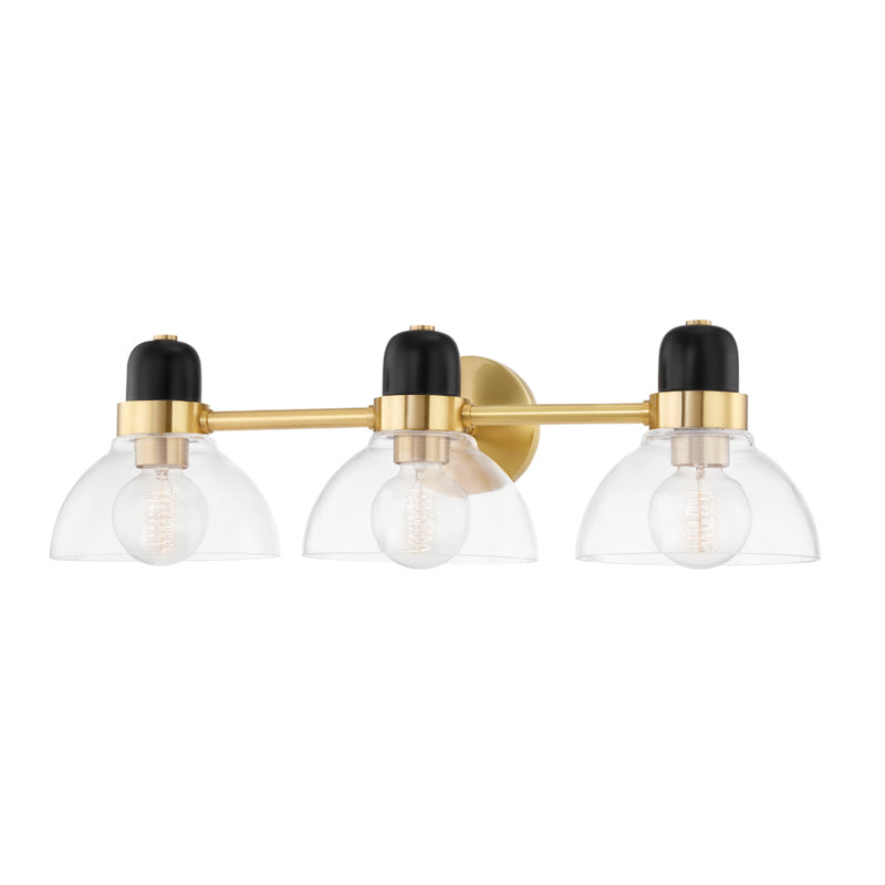 Mitzi Camile H482303-AGB Bath Vanity Light 25 in. wide - Aged Brass