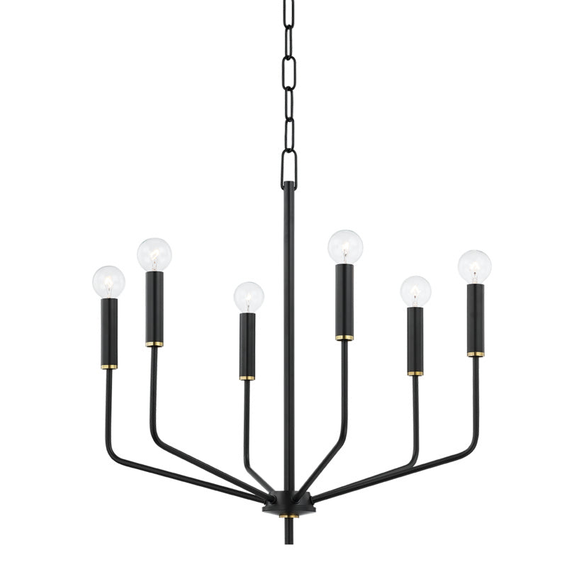 Mitzi Bailey H516806-AGB/SBK Chandelier Light - Aged Brass/Soft Black