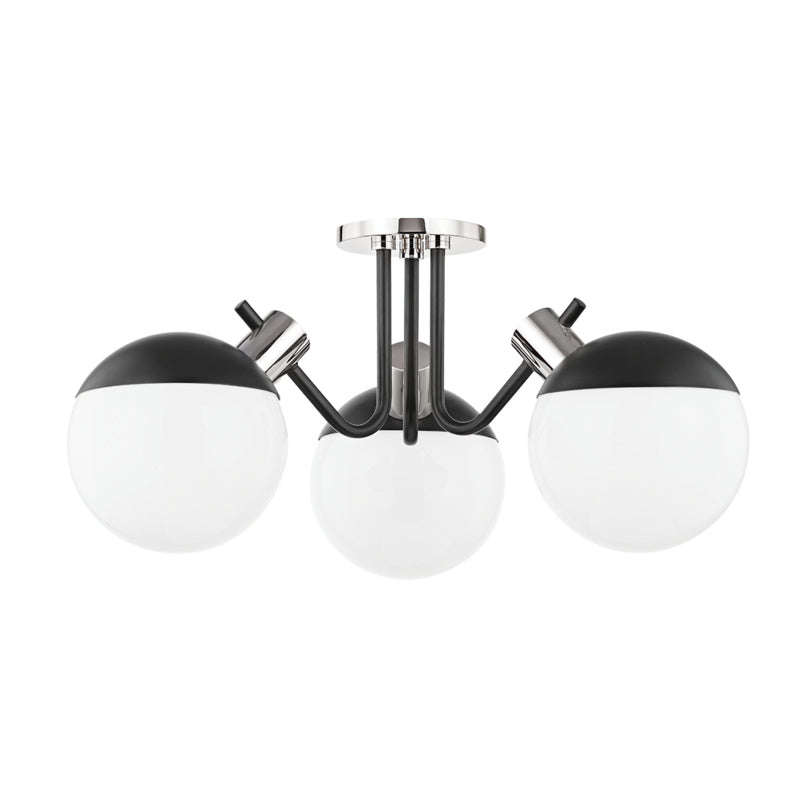 Mitzi Miranda H573603-PN/SBK Ceiling Light - Polished Nickel/Soft Black