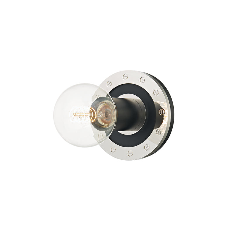 Troy Teo B2081-PN/SBK Wall Sconce Light - Polished Nickel/Soft Black