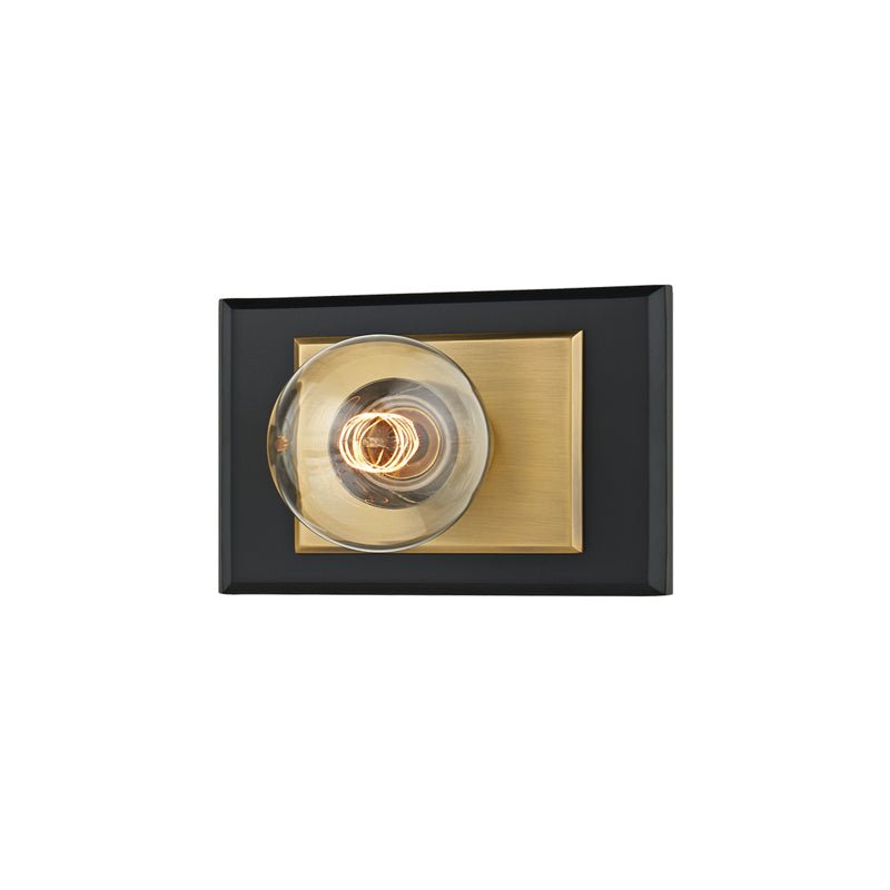 Troy Runyan B3541-PBR/SBK Wall Sconce Light - Patina Brass/Soft Black